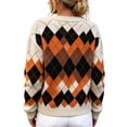 thumbnail image 3 of Stralyhd Womens Cardigan Sweaters Color Block Casual Button Down Crewneck Oversized Knit Sweater Cozy Long Sleeve Fall Winter Sweater Jacket XXL, 3 of 3