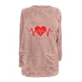 thumbnail image 3 of Neewe Women's Winter Warm Sherpa Lined Fleece Crewneck Sweatshirt Pullover Loungewear Tunic Tops, 3 of 4