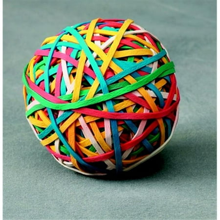 - School Smart Economy Rubber Band Ball, Multiple Color