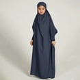 thumbnail image 2 of MIASHUI Robe Élégante Décontractée pour Filles avec Capuche et Manches Chauve-Souris pour Mode Bleu Foncé, 12-13 Ans, 2 of 4