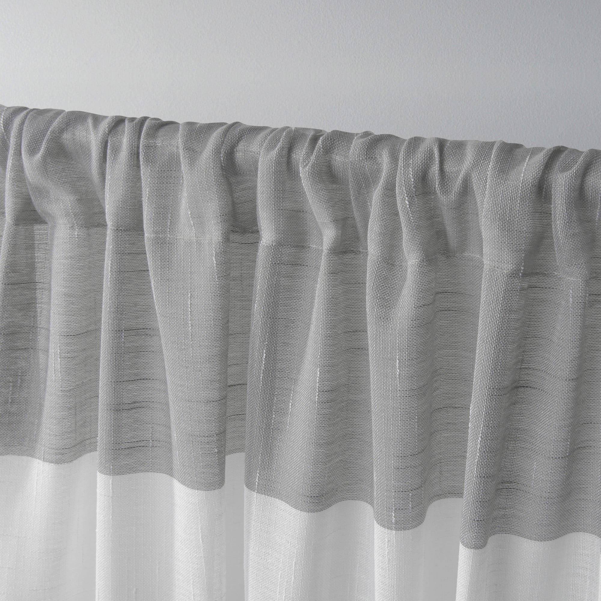 Exclusive Home Darma Sheer Linen Rod Pocket Curtain Panel Pair, 50"x84", Black Pearl