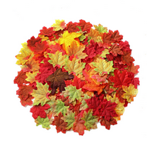 Trianu 200 Pcs Assorted Color Artificial Maple Leaves Fall Leaves for Weddings, Thanksgiving Day, Parties, Props, Crafts (Multicolor 1)
