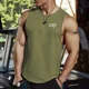 thumbnail image 4 of Camiseta deportiva esencial de verano para hombre, camiseta sin mangas de entrenamiento holgada y transpirable, ropa deportiva de malla de secado rápido, 4 of 4