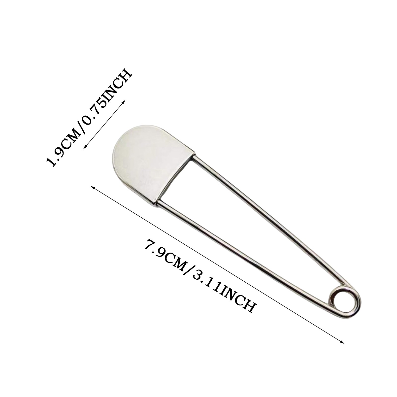 Large Pins 3inch Pins 2PCS Stainless Steel Pins Large Silver Huge ...