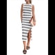 thumbnail image 3 of Vestidos de Verano 2025 para Mujer, Informales, Sin Mangas, de Punto Calado, con Abertura Lateral, A Rayas, Vestido Midi de Tirantes. S, 3 of 7