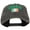 Black, variant on Wording of Irish and Ireland Shamrock Flag Embroidered Washed Cotton Cap - Dk Green OSFM