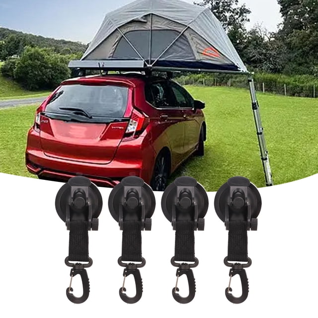COPA DE SUCCANA DE CAMPAMENO, FÁCIL DE INSTALAR Succión succión Portable 4pcs Cups de succiónis ancla de alta resistencia reutilizable para camiones para acampar