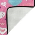 thumbnail image 6 of FREEAMG Cute Pink Heart Bath Curtain Rugs Sets 2 Pcs, Bathroom Theme Set with Shower Curtain and Non-Slip Carpet -12 Hooks-60X72in, 6 of 7