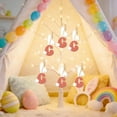 thumbnail image 4 of Decoraciones de Pascua, adornos de Pascua, regalos de Pascua Adorno de letra con orejas de conejo de madera de Pascua Letrero colgante de madera, 4 of 6