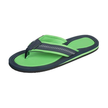 Hendricks Men's Flip Flop with Fabric Strap Sandal with Comfortable Thong (10 D(M) US, Lime)
