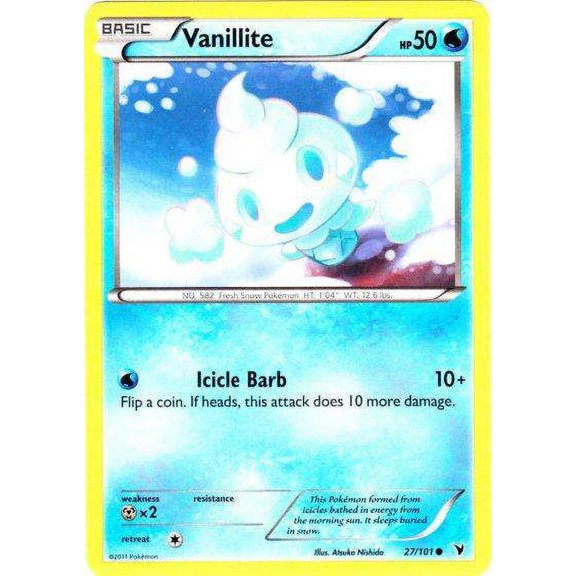 Pokemon Noble Victories Common Vanillite #27