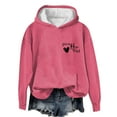 thumbnail image 4 of Ounisa Women's Fall Winter Print Front Back Hooded Long Sleeve Sweatshirt Top Soft Breathable Lightweight Cozy Pullover, 4 of 5