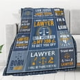 thumbnail image 2 of Lawyer Gifts for Men Women, Attorney Gifts, Law School Gifts Blanket, Scales of Justice Blue Lawyer Blankets, Law School Graduation Gifts, Birthday Gifts for Lawyers, 60"x50", 2 of 6