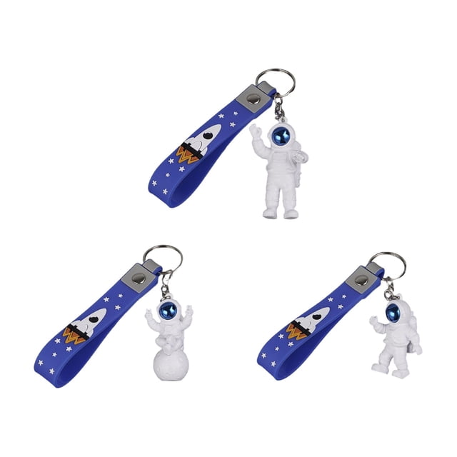 3 uds llavero de colgante impermeable de dibujos animados bolsa creativa adorno colgante llavero de coche llavero para regalos cartera Azul Baoblaze llavero