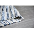 thumbnail image 6 of 4x6' Rug for Living Room - Natural White & Blue Checkered Indoor Non-Slip Eco-friendly 100% Denim & Cotton Chindi Area Rug (48 X 72"), 6 of 7
