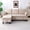 Beige, variant on MAYEERTY L-Shaped Reversible Chaise Sectional Sofa Linen Sofa Bed with Storage, for Apartment, Beige