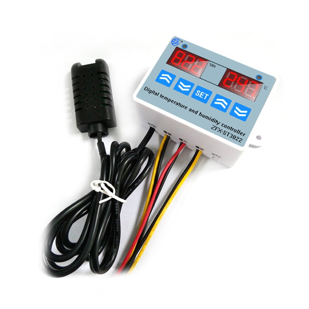 コントロールヒーター ZFX-ST3022 Temperature Humidity Controller Digital Dual Display