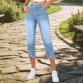 thumbnail image 2 of UAYOTSE Womens High Waist Pants Fashion Casual Straight Leg Wide Leg Jeans,Sizes S, 2 of 5