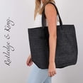 thumbnail image 4 of Rutledge & King Straw Bag Beach Bag - Large Tote Bag (Black), 4 of 5