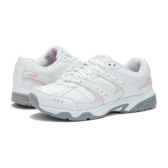 AVIA Sneaker Avi-Verge pour Femmes, Blanc Éclatant Rose/argent/gris Acier, 8.5 Large US