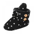 thumbnail image 4 of Newborn Infant Baby Girl Boy Cotton Booties Stay On Sock Slippers Soft Bedroom Shoes Non-Skid Ankle Boots Toddler Crib Warm Shoe First Walker Birthday Shower Gift 0-18M, 4 of 12