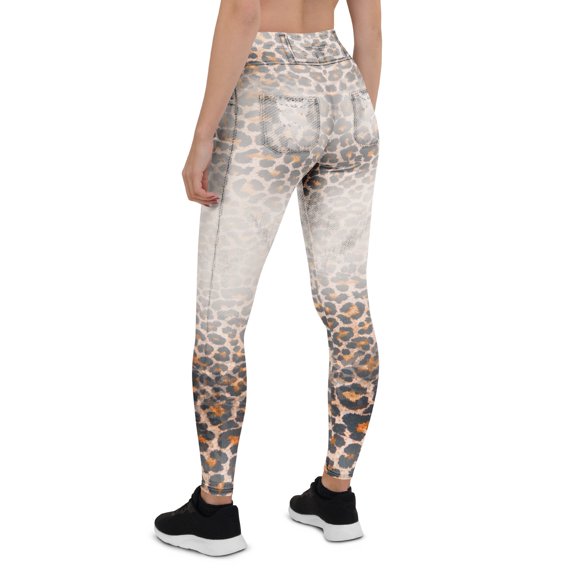 Leopard Denim Print Leggings Size: XS for Women | FIERCEPULSE