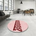 thumbnail image 3 of Ahgly Company Indoor Square Patterned Pink Bubble Gum Pink Area Rugs, 5' Square, 3 of 6