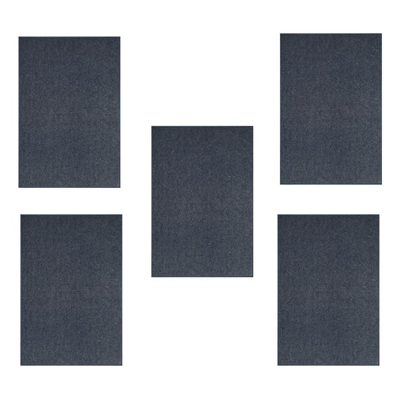 Furnish My Place Modern Plush Solid Petrol Blue Color Rug - Pets and Kids Friendly Rug, Indoor/Outdoor Mat, Area Rugs Great for Kids, Pets, Living Room, Made in USA, 2' x 3' Rectangle - Set of 5
