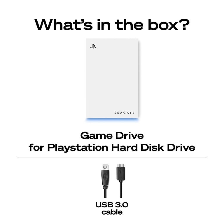 Seagate 2TB PS5 Game Drive - External USB 3.0 Portable HDD Storage