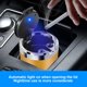 thumbnail image 5 of Cenicero para coche con tapa | Cenicero desmontable de acero inoxidable antiolores | Cenicero portátil fácil de limpiar para coche, oficina o casa | Mini cubo de basura con luz LED azul, 5 of 9