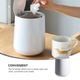 thumbnail image 3 of YUYUETIME 1Pc Grey Plastic Desktop Trash Can with Lid for Home Office Countertops Waste Paper Bin, 3 of 8