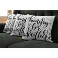 thumbnail image 5 of Ambesonne Adventure Throw Pillow Cover 4 Pack, Journey Words Art, 18", Black White, 5 of 5