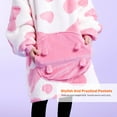thumbnail image 6 of Joyfy Kids Wearable Blanket Hoodie, Warm and Cozy Flannel Sweatshirt for Gilrs and Boys Christmas Birthday Gifts, 6 of 8