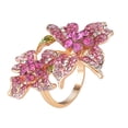 thumbnail image 1 of Moda mujer joyería cristal flor boda compromiso fiesta tamaño 6-9 Zulema  anillos de cristal para las mujeres, 1 of 8