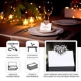 thumbnail image 4 of Efavormart 50 Pack White Wedding Table Name Place Cards with Laser Cut Hollow Heart Design Top, Printable Reservation Seating Tent Cards - 210 GSM, 4 of 11