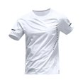 thumbnail image 4 of ZHOGXU Daily Solid Color Sports Style Crew Neck Short Sleeve Men's T Shirts Casual Top Outdoor Activities, 4 of 5