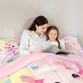 thumbnail image 4 of Castle Fairy Children Rainbow Axolotl 7-Piece Bedding Comforter Set,Cartoon Gradient King Bedding Sets,Cute Animal Ultra Soft Bed Sheets,Lightweight Room Decor, 4 of 8