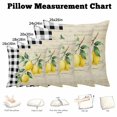 thumbnail image 5 of Throw Pillow Covers, Yellow Lemons Decorative Throw Pillow Covers 20x20 Inch, Summer Botanical Fruit Buffalo Lattice Square Linen Pillow Cases for Couch/Living Room/Sofa, 5 of 9