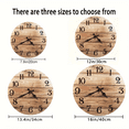 thumbnail image 5 of VOCOO 10" Wood Grain Round Vintage Wall Clock, Silent Non-Ticking Rustic Farmhouse Clock for Kitchen, Home, Office and Bedroom, 5 of 7
