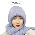 thumbnail image 6 of Fleece Lined Womens Beanie Hat, Winter Hat Scarf Mask Set,Women's Winter Hat, Middle-Aged and Old Warm Earmuff hat, 6 of 8