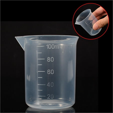 

100Ml Measuring Jug Durable Plastic Laboratory Beaker Kitchen Liquid Cup