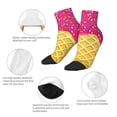 thumbnail image 6 of Bingfone Red Ice Cream Design Patterned Men'S Women'S Casual Cotton Socks, 6 of 9