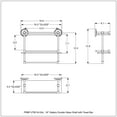 thumbnail image 2 of 22-in Gallery Double Glass Shelf with Towel Bar in Antique Bronze, 2 of 3