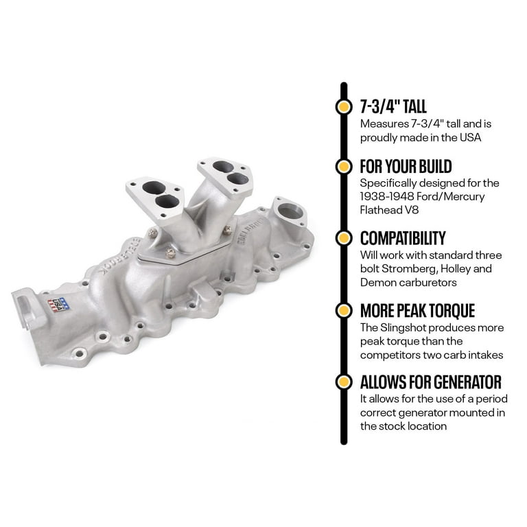 Edelbrock Intake Manifold Ford V8 Flathead Slingshot 38-48 Edelbrock Intake Manifold Ford V8 Flathead Slingshot 38-48
