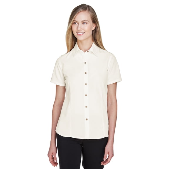 Harriton Ladies' Barbados Textured Camp Shirt - M560W