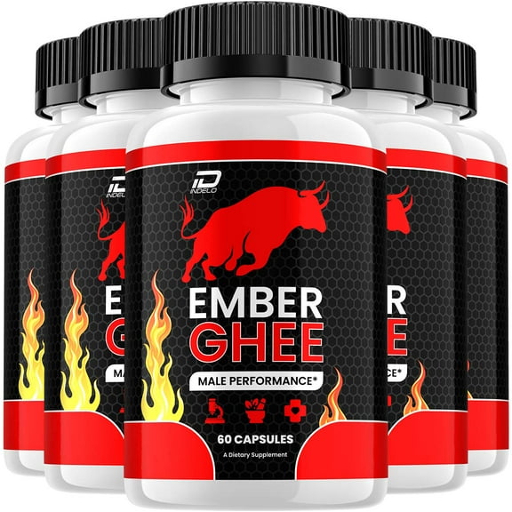 Ember Ghee for Men Capsules – EmberGhee Vitamin Complex Pills, Energy, 5 Pack, 300 Capsules