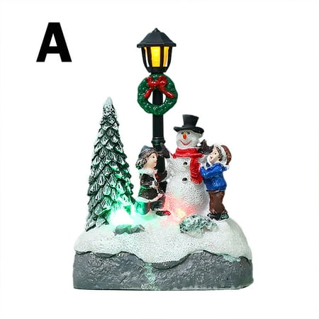 

HomeCraft Co. Christmas Luminous Decoration Crafts Miniature Doll House Kit Christmas Tree Ornaments Birthday Christmas Gifts(as shown1)