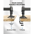 thumbnail image 3 of HUANUO Support pour Moniteur Double de 17 à 32 Pouces, Support pour Moniteur Double NITROGLIDEâ¢, Support pour Moniteur 2 Moniteurs, Ergonomique à Inclinaison/rotation/pivotement Réglables, Poids Max 19,8 Lb, VESA 75/100 mm, 3 of 8