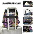 thumbnail image 3 of FORMRS Mini Backpack Purse for Women Travel Daypack Casual Shoulder Bag, Pink Wavy Plaid, 3 of 7
