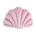 thumbnail image 2 of JeashCHAT Seashell Decorative Pillow Shell Shaped Throw Pillow 3D Insert Beach Pillow Soft Velvet Pillow Ocean Theme Cushion, Throw Pillows for Outdoor Patio Indoor Room Decor (13 x 10 inch, Pink), 2 of 6